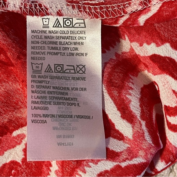 Dennis Basso Women’s Red White Duster Kimono Bohemian Hippie Western Cowgirl 2X - Picture 8 of 10